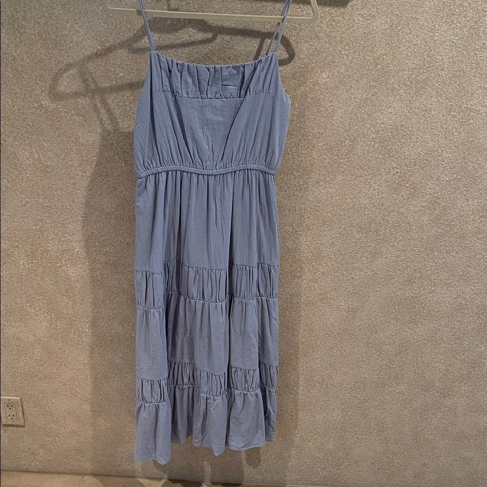 Elegant Blue Sleeveless Dress